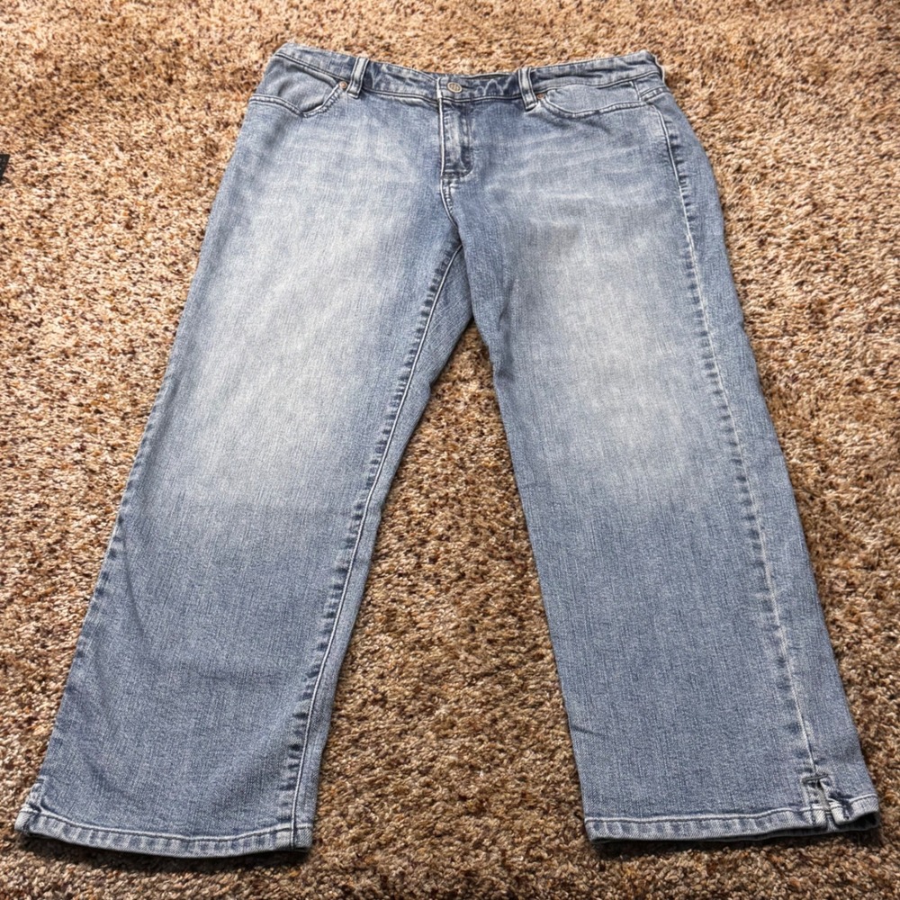 Indigo Palms Denim‎ Company Womens Straight Leg Light Wash Jeans Size 8R